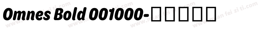 Omnes Bold 001000字体转换